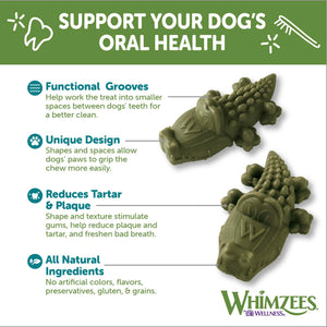 WHIMZEES Gâteries dentaires Alligator pour chien