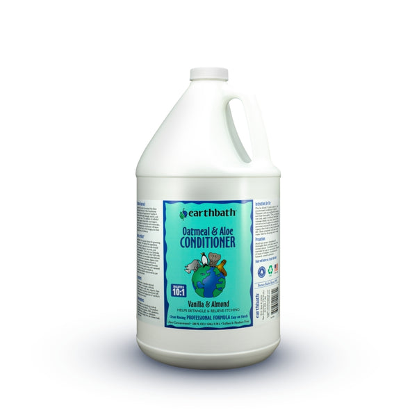 Earthbath Oatmeal & Aloe Conditioner for Dogs & Cats, Vanilla & Almond, 128-oz