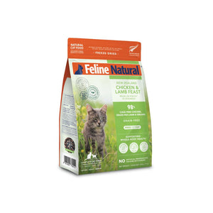 Feline Natural New Zealand Chicken & Lamb Feast Freeze-Dried Cat Food & Topper, 11-oz|320-gram