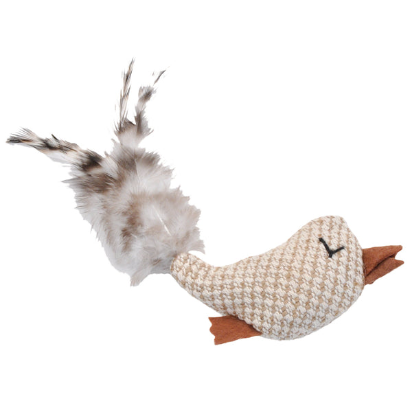 Turbo Jouet pour chat Oiseau naturel avec herbe à chat