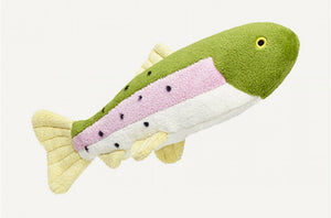 Fluff & Tuff Burt Lake Trout Dog Toy, Small