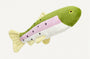 Fluff & Tuff Burt Lake Trout Dog Toy, Small