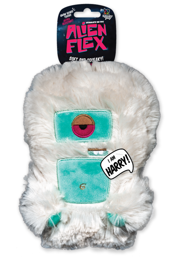 Spunky Pup Alien Flex Harry Dog Plush Toy