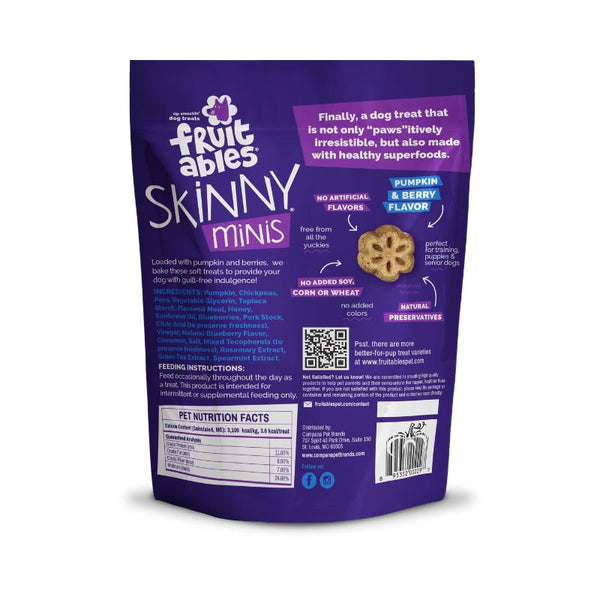 Fruitables Skinny Minis Pumpkin & Berry Dog Treats, 5-oz