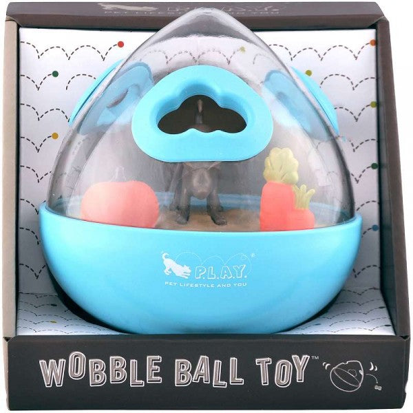 P.L.A.Y. Jouets pour chiens Balle Wobble 2.0 interactive - Bleu