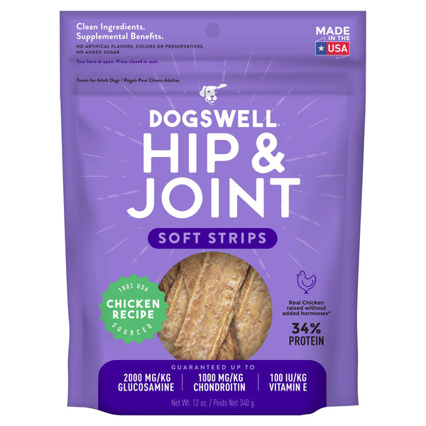 Dogswell Soft Strips Grain-Free Hip & Joint Chicken Treat