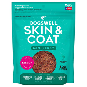 Dogswell Skin & Coat Grain-Free Salmon Mini Jerky Treat