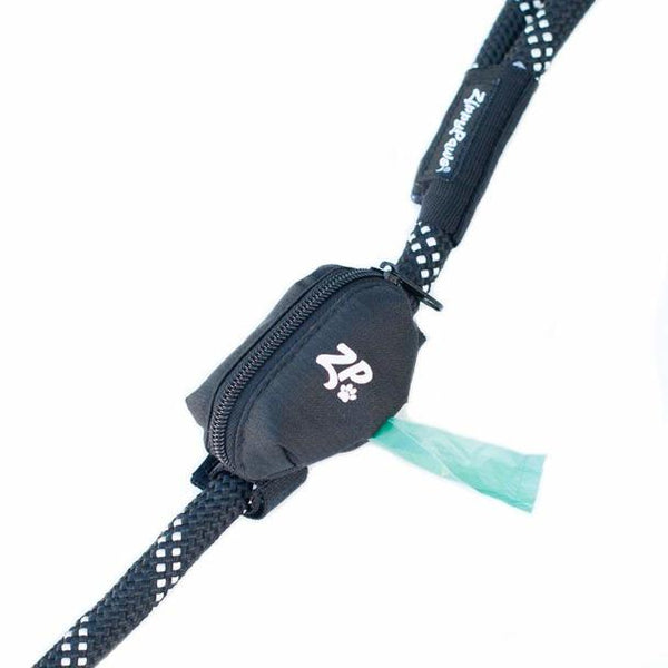 ZippyPaws Leash Attachment Poop Bag Dispenser, Volcano Black