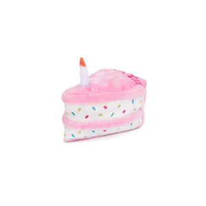 ZippyPaws Birthday Cake Plush Dog Toy, Pink