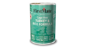 FirstMate Grain Friendly Cage-Free Turkey & Rice Wet Dog Food Can