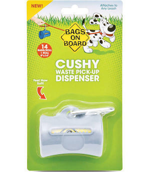 Bags On Board Cushy Dispenser Gray, 14 Bags