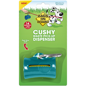 Bags On Board Cushy Dispenser Teal, 14 Bags