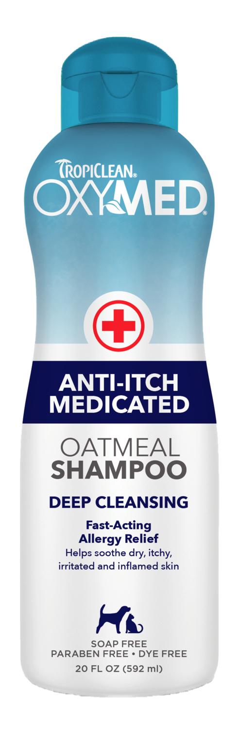 TropiClean OXY-MED Shampooing à l'avoine pour chiens, bouteille de 20 oz