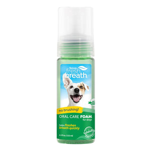 Tropiclean Fresh Breath Oral Care Mint Foam for Dogs, 4.5-oz