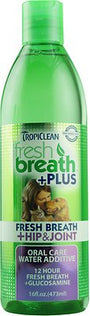 Tropiclean Fresh Breath Water Additive + Plus Hip & Joint Dog & Cat Supplement