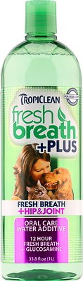 Tropiclean Fresh Breath Water Additive + Plus Hip & Joint Dog & Cat Supplement