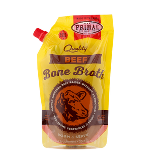 Primal Frozen Beef Bone Broth for Dogs & Cats, 20-oz