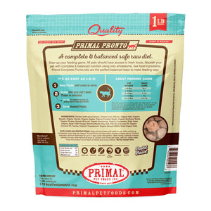 Primal Pronto Raw Frozen Chicken & Salmon Formula Cat Food, 1-lb