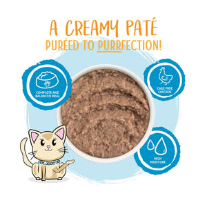 Weruva Cat Pate Jeopurrdy Licious Chicken Breast Dinner in a Hydrating Puree Wet Cat Food Pouch
