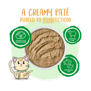 Weruva Cat Pate Let's Make a Meal Lamb & Mackerel Dinner in a Hydrating Puree Wet Cat Food Pouch