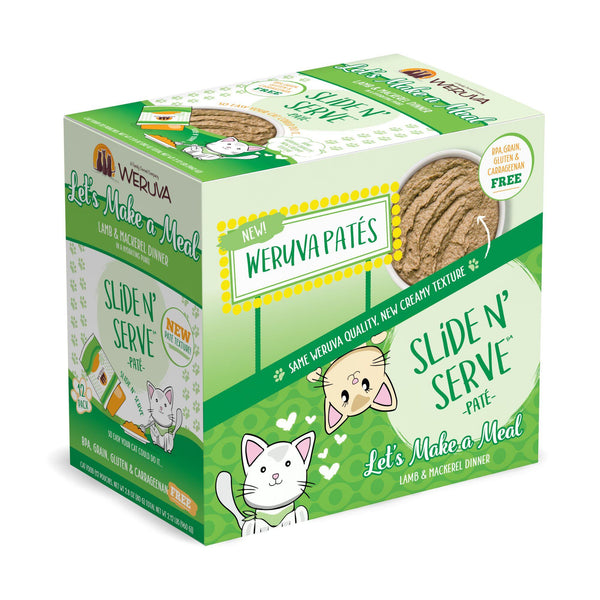 Weruva Cat Pate Let's Make a Meal Lamb & Mackerel Dinner in a Hydrating Puree Wet Cat Food Pouch