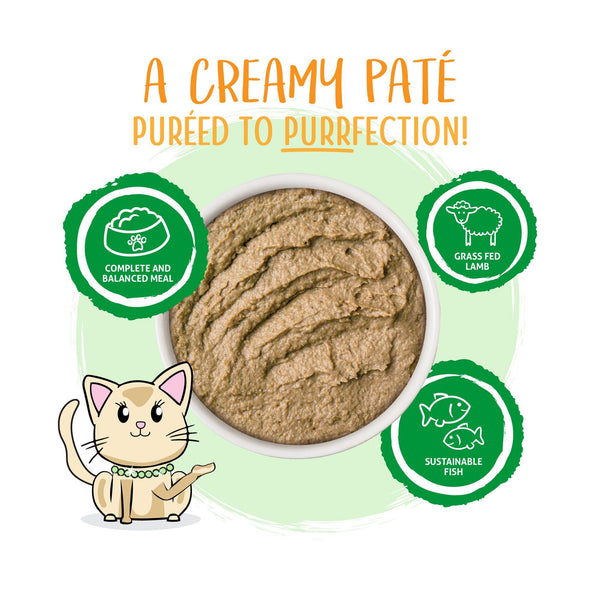 Weruva Cat Pate Let's Make a Meal Lamb & Mackerel Dinner in a Hydrating Puree Wet Cat Food Pouch