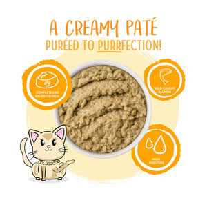 Weruva Cat Pate The Slice is Right Wild Caught Salmon Dinner in a Hydrating Puree Wet Cat Food Pouch