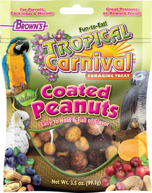 Brown's Tropical Carnival Coated Peanuts Bird Treats, 3.5-oz