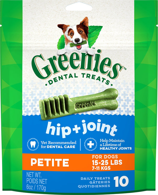 Greenies Hip & Joint Care Petite Dental Dog Treats, 10-count