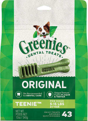 Greenies Original Teenie Dental Dog Treats, 12-oz, 43-count