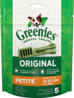 Greenies Original Petite Dental Dog Treats, 3-oz, 5-count