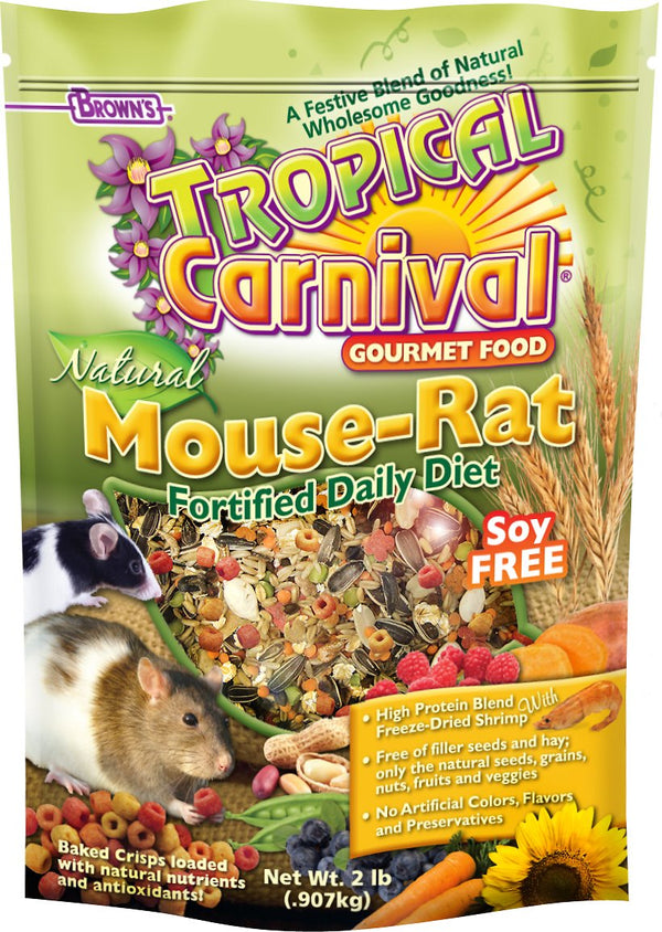 Brown's Tropical Carnival Nourriture naturelle pour souris et rats, 2 lb