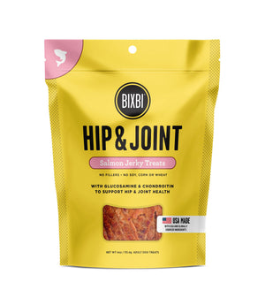 BIXBI Hip & Joint Salmon Jerky Dog Treats, 4-oz