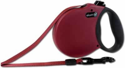 Alcott Adventure Retractable Dog Leash, Red