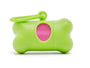 Distributeur de sacs à déchets Modern Kanine vert et rose, 1 unité