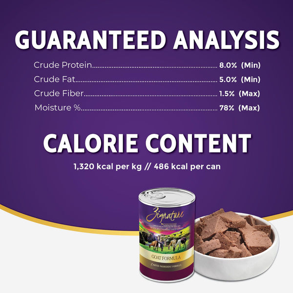 Zignature Goat Limited Ingredient Formula Wet Dog Food Can
