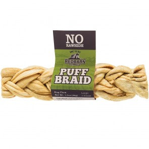 Redbarn Puff Braid Dog Treats, 9-in