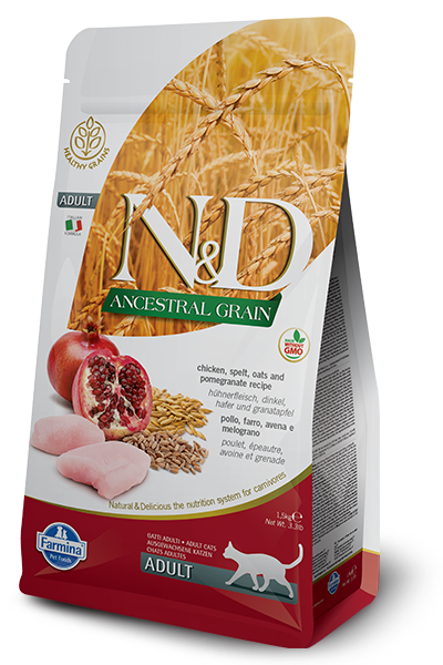 Farmina N&D Ancestral Grain Chicken & Pomegranate Dry Cat Food