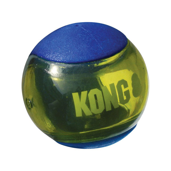 KONG Squeezz Action Ball Dog Toy, Blue