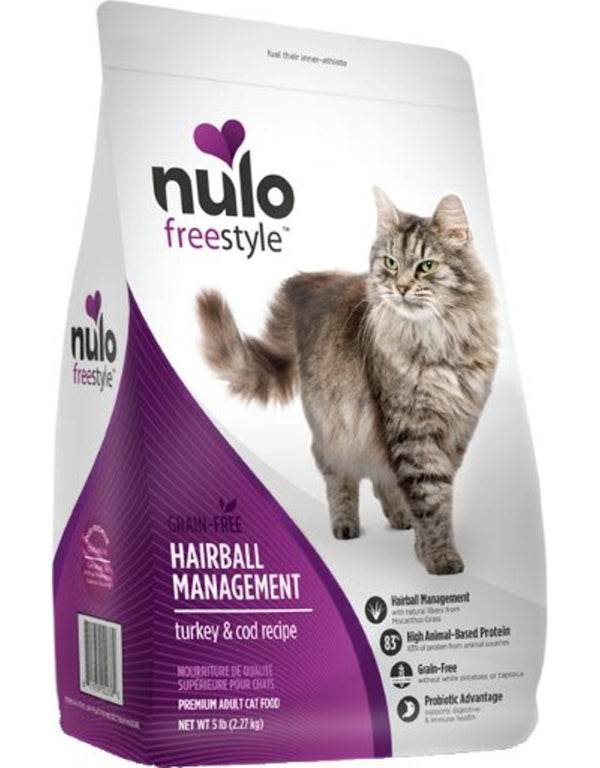 Nulo Cat Freestyle Hairball Management Turkey & Cod Recipe Grain-Free Dry Cat Food