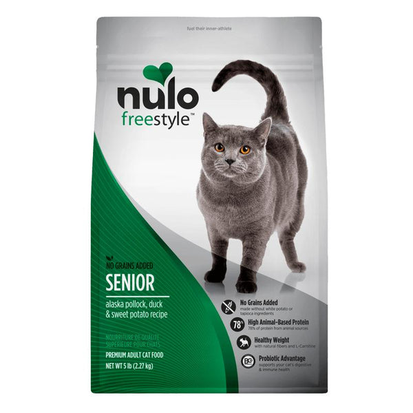 Nulo Cat Freestyle Senior Pollock, Duck, & Sweet Potato Recipe Grain-Free Dry Cat Food