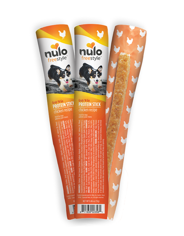 Nulo Dog Freestyle Grab ‘N Go Protein Sticks Chicken Recipe Dog Treat
