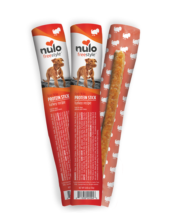 Nulo Dog Freestyle Grab ‘N Go Protein Sticks Turkey Recipe Dog Treat