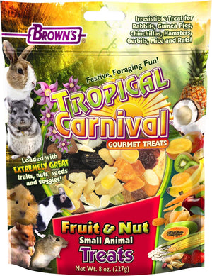 Brown's Tropical Carnival Fruit & Nut Small Animal Treats, 8-oz