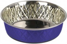 Our Pets Durapet Embossed Sapphire Dog Bowl