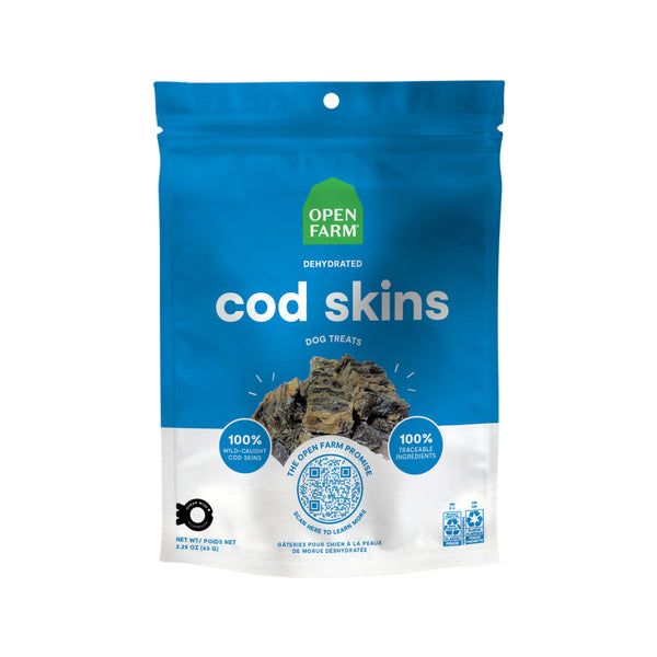 Open Farm Cod Skins Dehydrated Dog Treats, 2.25-oz