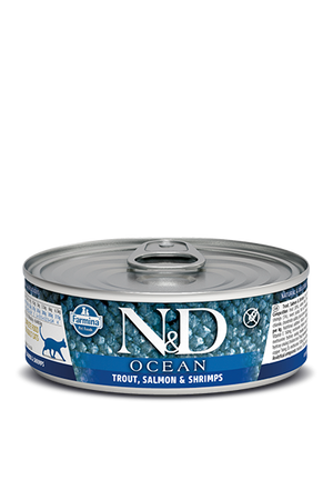 Farmina N&D Ocean Trout, Salmon & Shrimp Adult Cat Wet Food