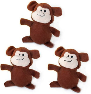 ZippyPaws Burrow Squeaky Hide and Seek Plush Dog Toy, Monkey 'n Banana