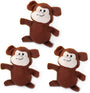 ZippyPaws Burrow Squeaky Hide and Seek Plush Dog Toy, Monkey 'n Banana