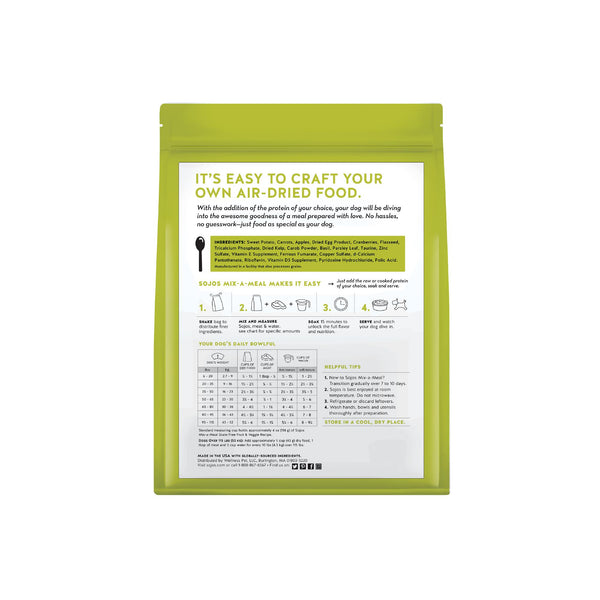 Sojos Mix-A-Meal Fruit & Veggie Pre-Mix Grain-Free Dehydrated Dog Food
